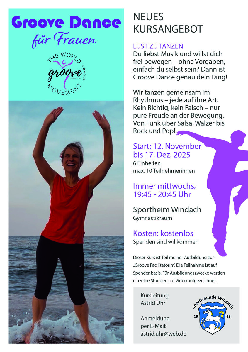 Groove Dance für Frauen ab 12.11.2025 Groove Dance für Frauen ab 12.11.2025